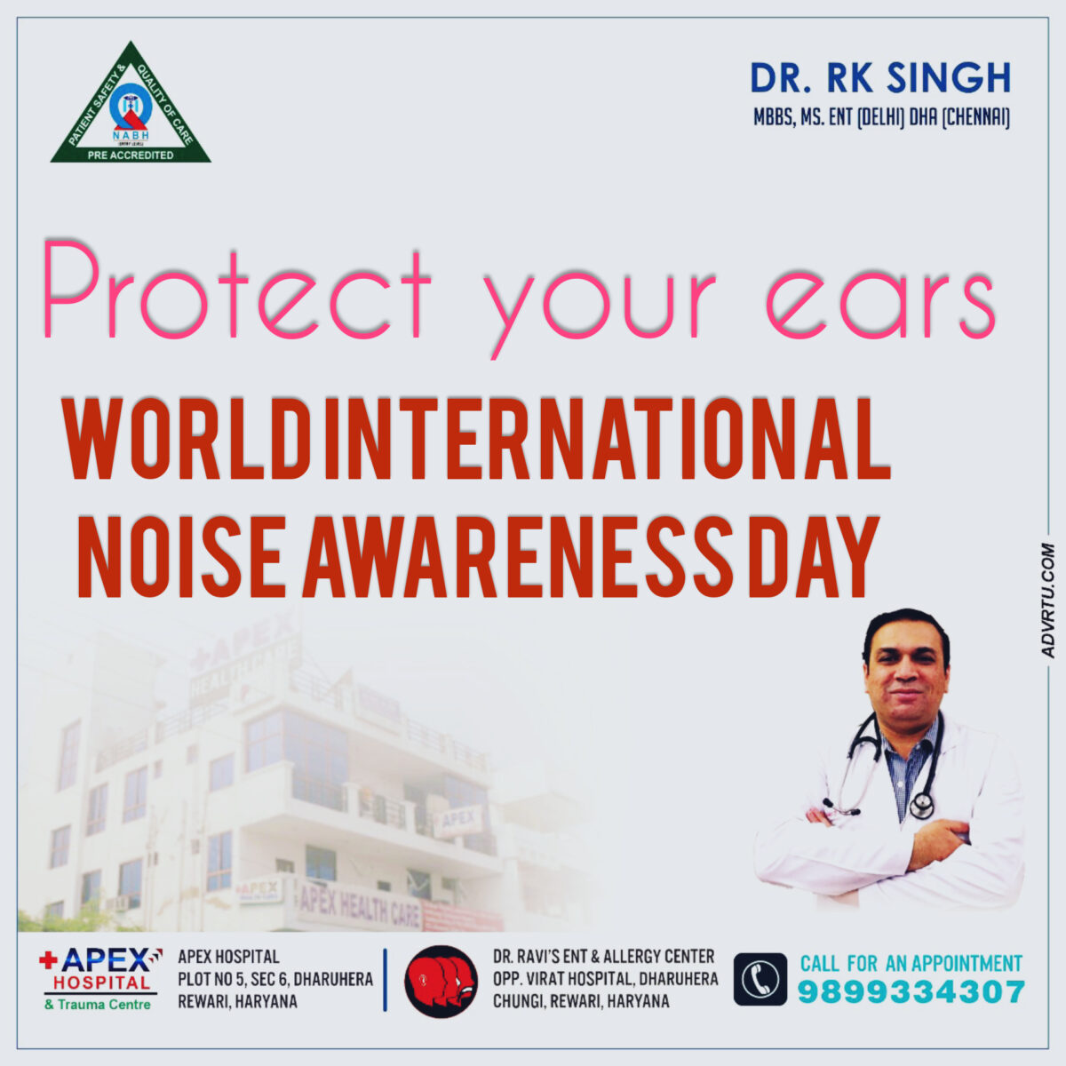 Noise Awareness Day, April 27, 2022 Apex Hospital & Trauma Centre